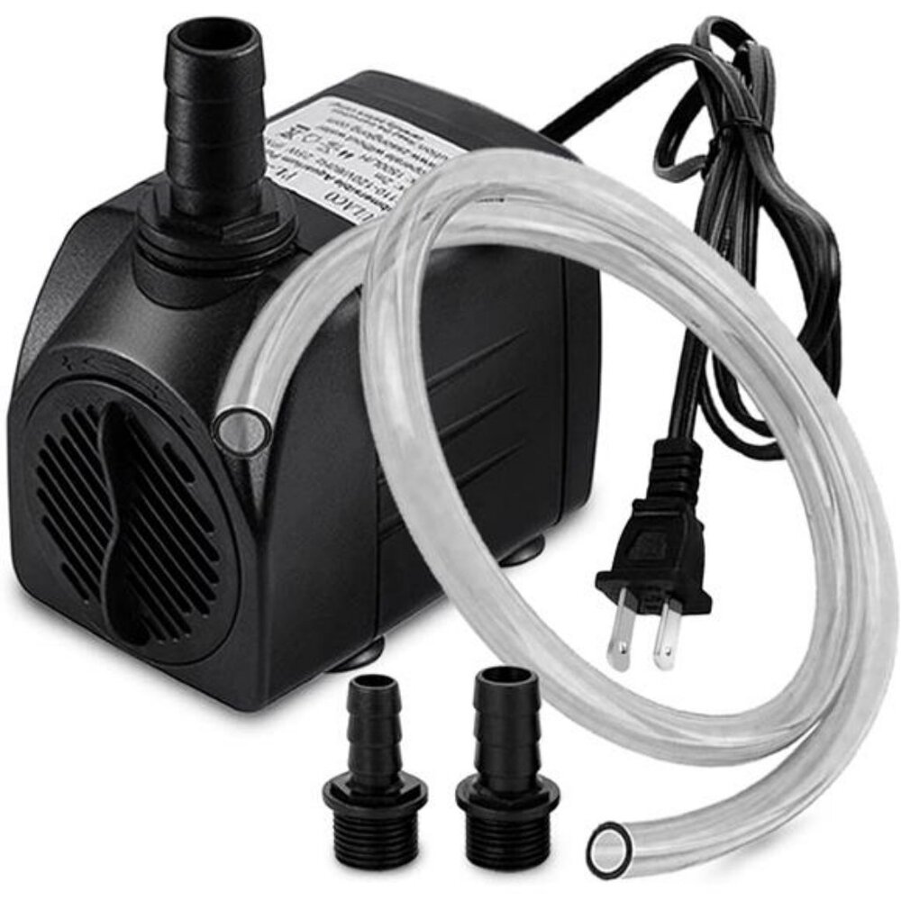 400GPH Submersible Water Pump with 5 ft Tubing, 25W durable fountain water pump